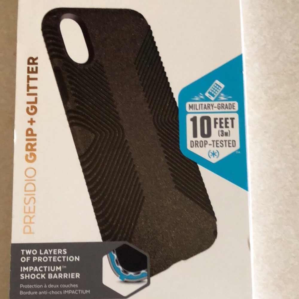 Speck gold glitter cell phone case iPhone X